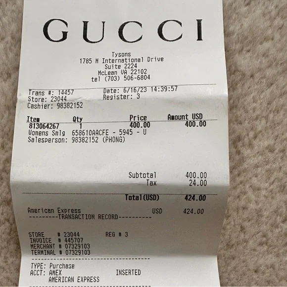 Brand New Gucci Compact Wallet (GG MARMONT BI-COLOR CARD CASE WALLET) - Picture 6 of 6